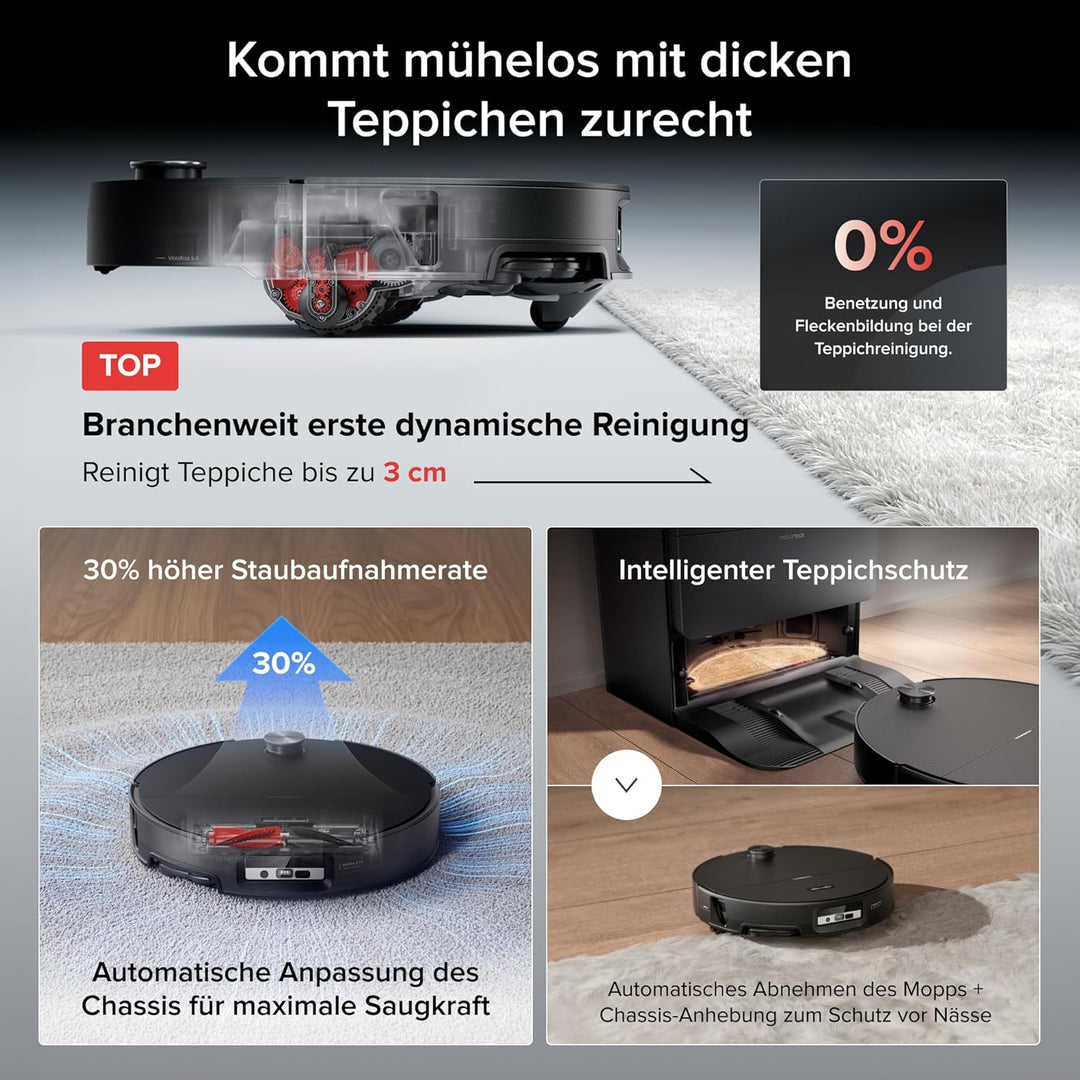 roborock Saros 20 Sonic Saugroboter mit Wischfunktion, VibraRise 5.0 Wischsystem, 36,000 Pa Saugkraf