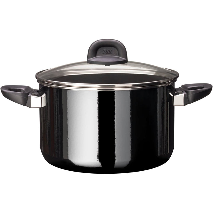 Silit Modesto Line Kochtopf gross 24cm, Nudeltopf mit Glasdeckel, Fleischtopf Induktion 6,4l, Silarg