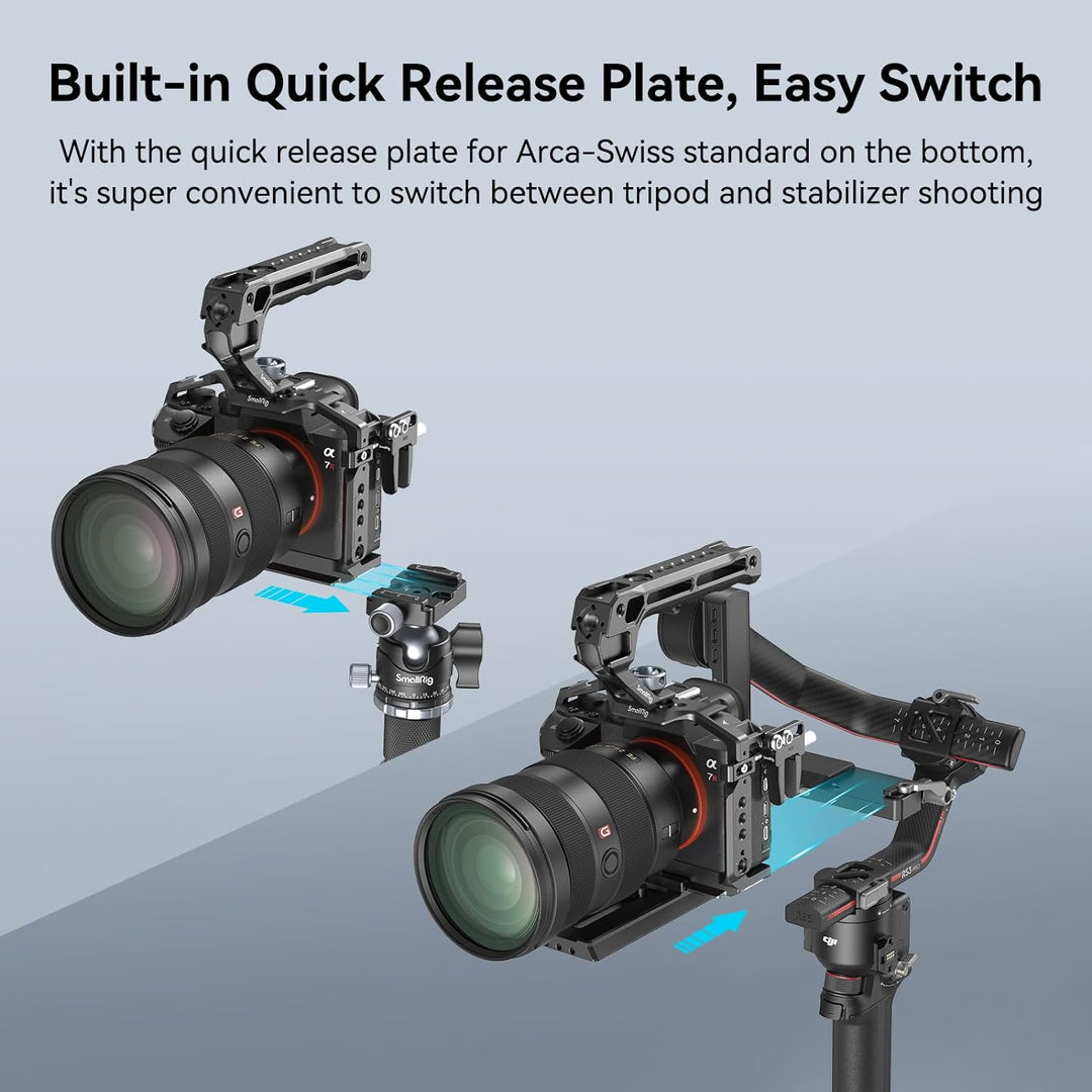 SMALLRIG A7 III / A7R III Kamerakäfig für Sony Alpha 7 III/Alpha 7R III, Aluminiumlegierung mit Schn