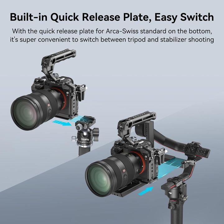 SMALLRIG A7 III / A7R III Kamerakäfig für Sony Alpha 7 III/Alpha 7R III, Aluminiumlegierung mit Schn