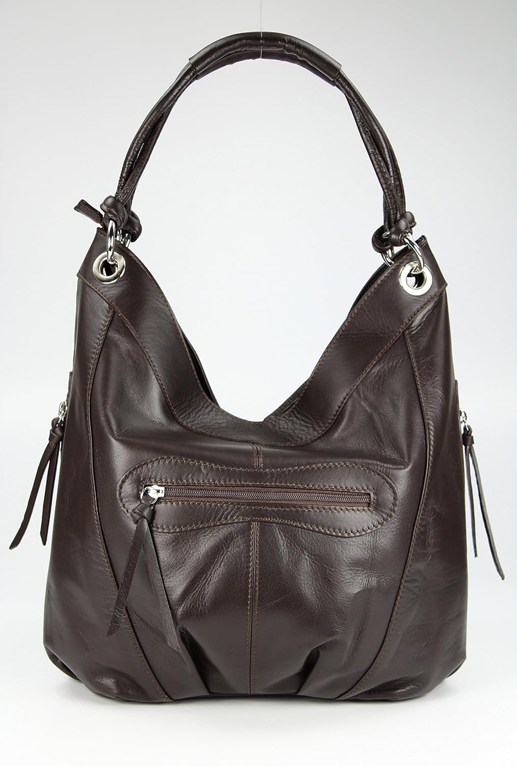 Belli ital. Nappa Leder Shopper Handtasche Damentasche Ledertasche - Farbauswahl - 35x31(mittig) x17