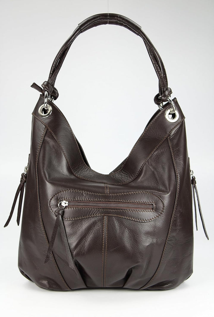 Belli ital. Nappa Leder Shopper Handtasche Damentasche Ledertasche - Farbauswahl - 35x31(mittig) x17