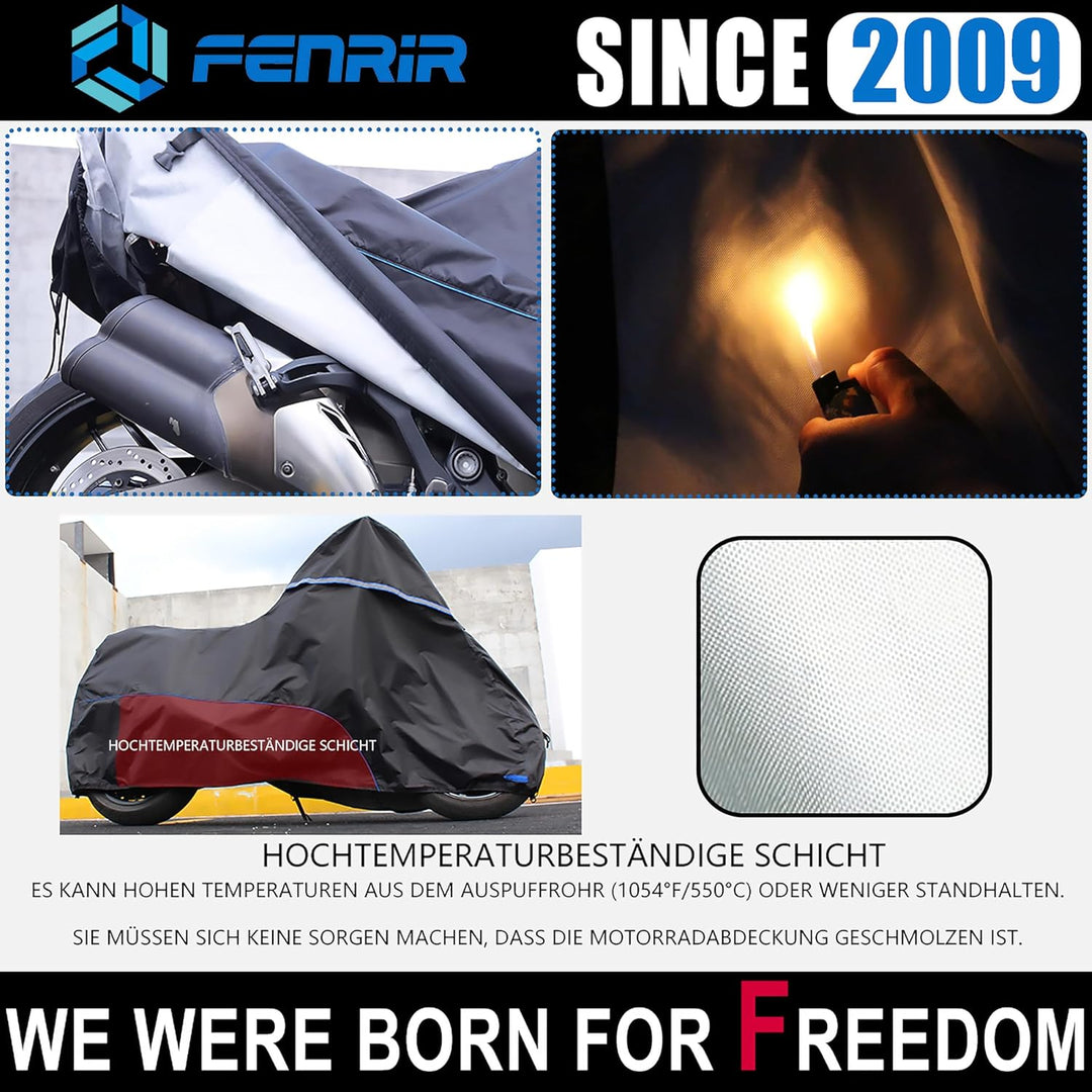 FENRIR 420DOxford-Stoff Motorrad abdeckplane motorradabdeckungen Outdoor wasserdicht motorradgarage