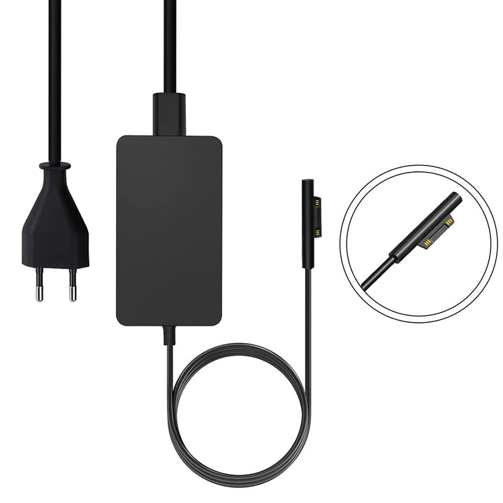 SUPERNIGHT Ladegerät für Surface Pro 65W 15V 4A Netzteil-Adapter Surface Ladakebel für Surface Book