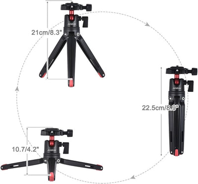 Andoer Mini Handfläche Reise-Stativ mit Kugelkopf für Canon Nikon Sony Dslr Mirrorless Mini-Kamera S