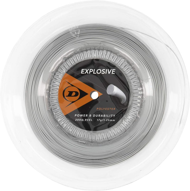 Dunlop Explosive 200M Silber Tennis Saitenrolle 200m Monofil Silber Einheitsgrösse, Einheitsgrösse