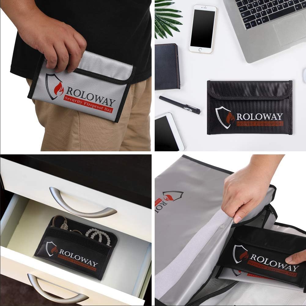 Kleine feuerfeste Tasche (127 x 203 cm) nicht kratzende feuerfeste Geldtasche feuerfeste Geldbörse f