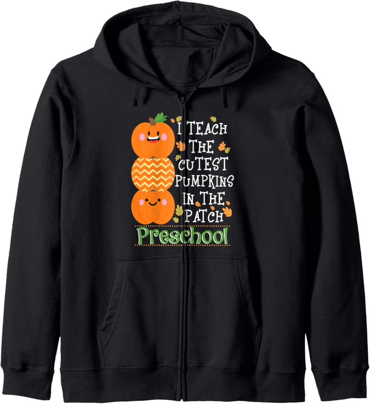 I Teach Cutest Pumpkins In Patch Preschool Halloween Teacher Kapuzenjacke