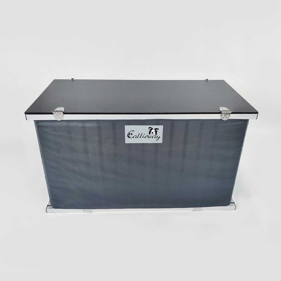 Callieway Faltbare/Klappbare ALU DOGBOX/Hundebox/Transportkäfig klappbar (Twinbox S), Twinbox S