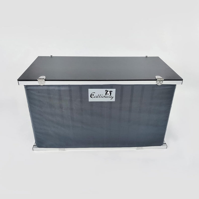 Callieway Faltbare/Klappbare ALU DOGBOX/Hundebox/Transportkäfig klappbar (Twinbox S), Twinbox S