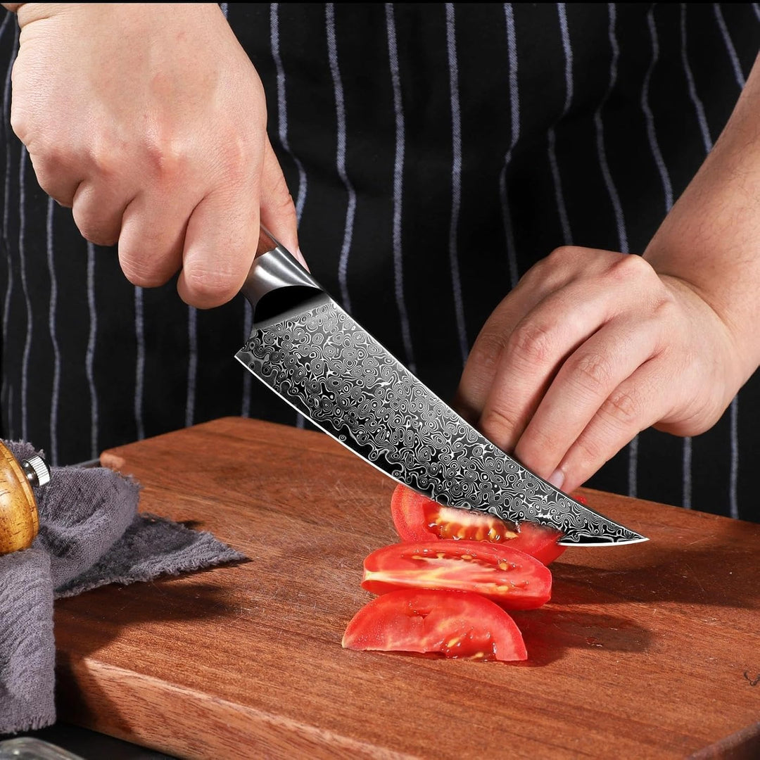 Freelander Ausbeinmesser VG10 Profi Fleischmesser, Scharfes Metzgermesser mit Damastmuster, Küchenme