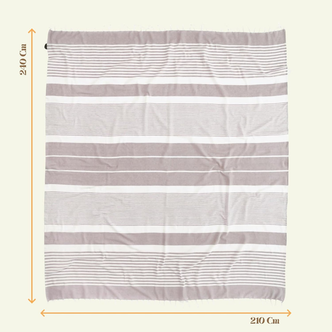 MOMOMUS Fouta XXL oder Picknickdecke XXL für den Strand - Leicht, Kompakt und Boho-Stil - Grosse Str