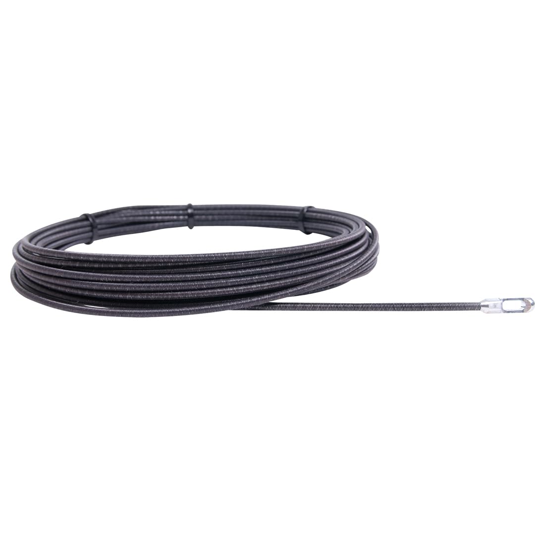 Runpotec Metallspirale 30 m, Durchmesser 4 mm inklusive Spezialösenkopf, 30014, schwarz