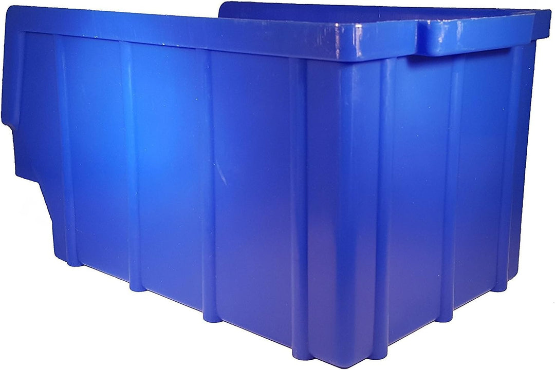 50 Stapelboxen Blau Gr.3 | aus hochwertigem Kunststoff | mit Schildcheneinschub | Lagerkisten | Schr