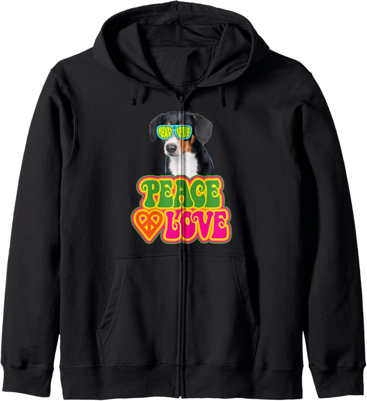Peace Heart Love Dog Wirehaired Vizsla Kapuzenjacke