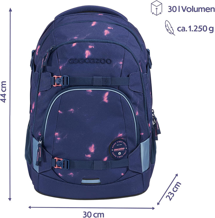 coocazoo Schulrucksack Mate, ergonomischer &amp; anpassbarer Tornister, höhen- &amp; grössenverstellbar, mit