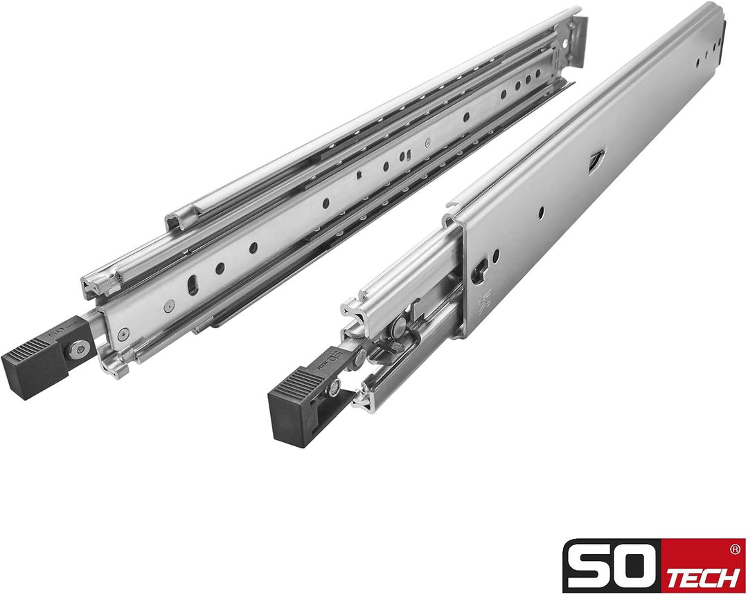 1 Paar SOTECH Schwerlastauszüge VarioSlide KV2-200-H76-L800-EH 812,8 mm mit Lock-in/out Einrastfunkt