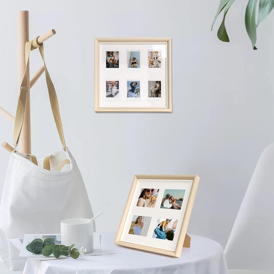 MUZIRI KINOKOO Bilderrahmen （27.5 * 27.5 cm), Kann Aufgehängt Oder Tischplatte,Kompatibel mit Instax