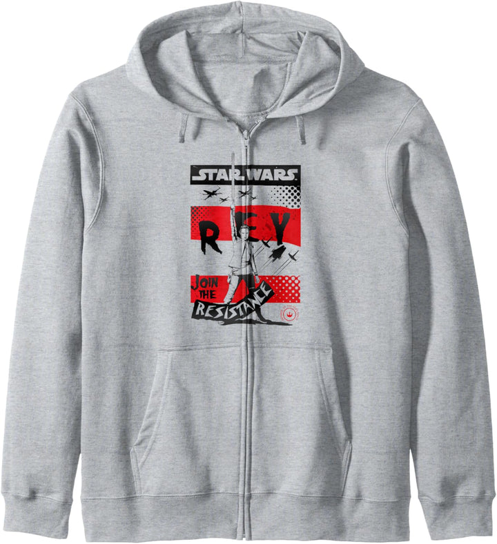 Star Wars Last Jedi Rey Raised Resistance Kapuzenjacke