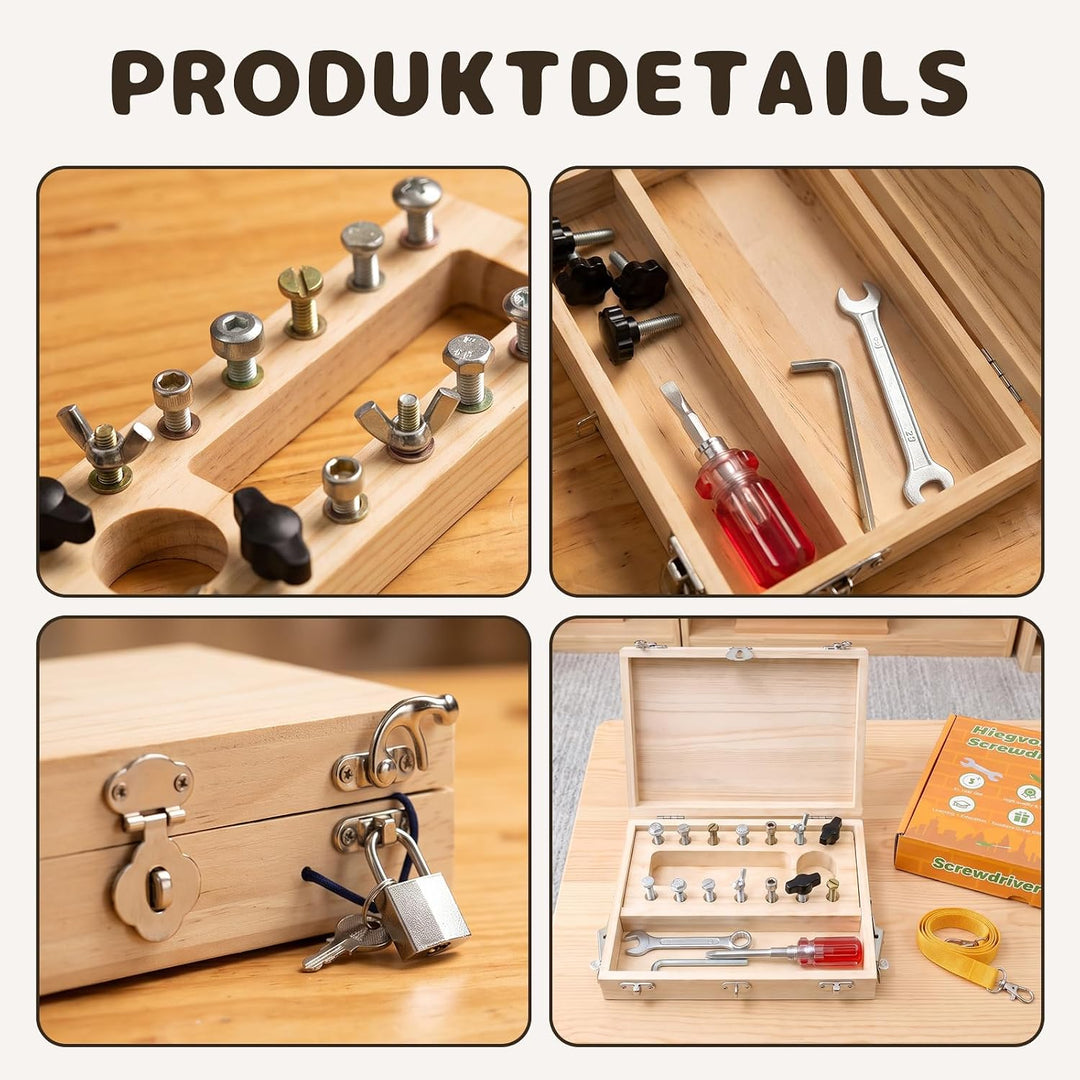 Montessori Spielzeug ab 3 4 5Jahre, Busy Board mit Schraubendreher Montessori C, Montessori C