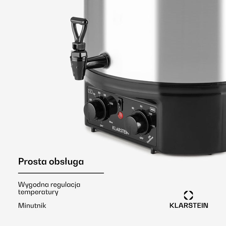 Klarstein Biggie Small - Einkochautomat, Einkochtopf, Einwecktopf, Glühweinautomat, elektrisch, 16L