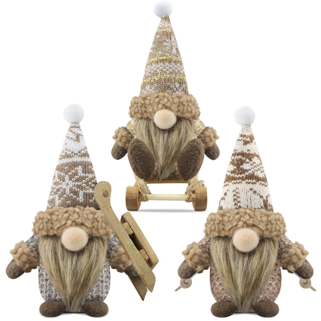Gehydy Weihnachtswichtel Figuren 3er Set Weihnachtsdeko Wichtel Weihnachten Deko Wichtel Zubehör Dek