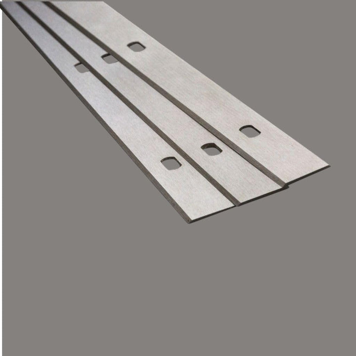 Systemhobelmesser Set 12 Stück, deutsche Qualität, 510×18,6x1mm – 5 Bohrungen 120mm Lochabstand