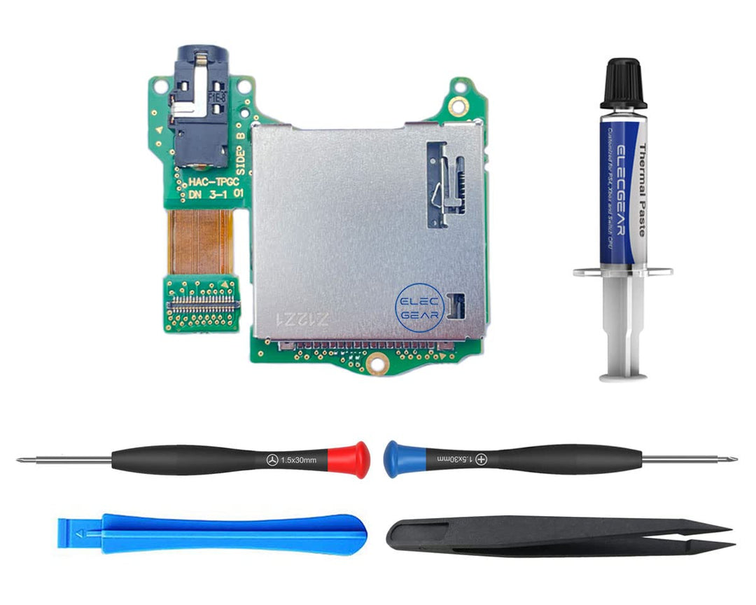 ElecGear Spiel Kartenleser Ersatz für Switch HAC-001, Spielkarten-Adaptersteckplatz PCB-Modul mit 3,