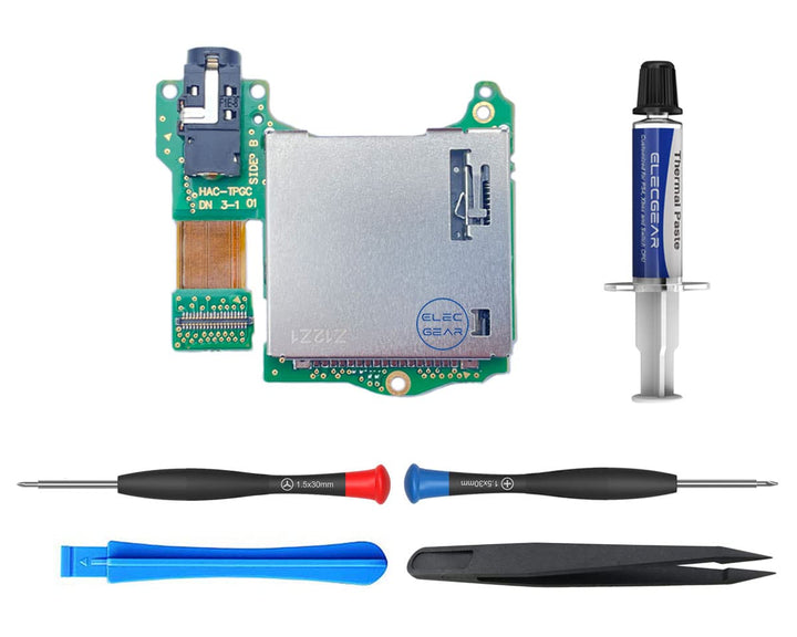 ElecGear Spiel Kartenleser Ersatz für Switch HAC-001, Spielkarten-Adaptersteckplatz PCB-Modul mit 3,