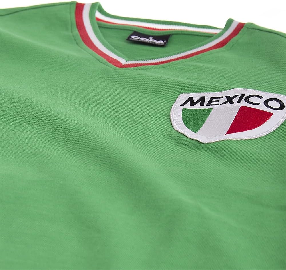 Copa Mexiko Pele Retro Fussball Trikot 1980'er Jahre XXL Vert/Blanc/Rouge, XXL Vert/Blanc/Rouge