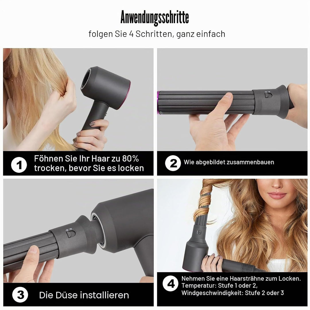Lockenwickler für langes Haar, 40 mm, kompatibel mit Dyson Airwrap Styler HS05/HS01 Befestigungen fü