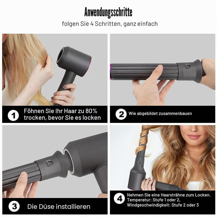 Lockenwickler für langes Haar, 40 mm, kompatibel mit Dyson Airwrap Styler HS05/HS01 Befestigungen fü