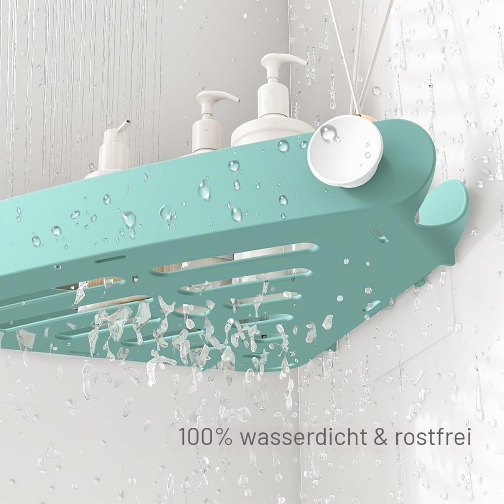 Sotfamily Duschablage ohne Bohren Ecke, 4 Stück Duschregal Badregal ohne Bohren mit Klebepad, Rostfr