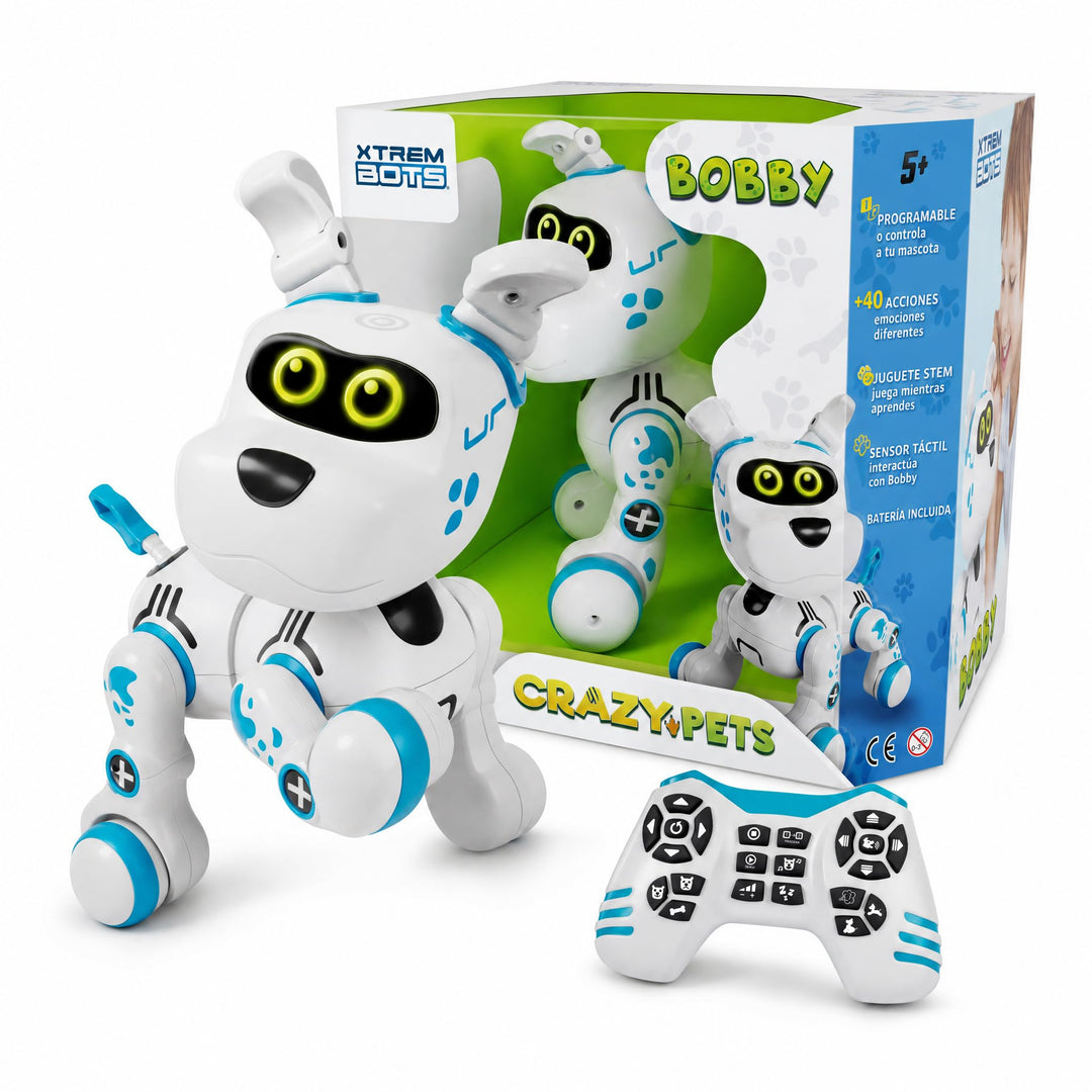 Xtrem Bots - Bobby | Roboter Hund | Roboter Hund Kinder | Roboterhund | Interaktiver Hund | Spielzeu