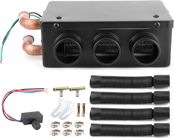 Heizlüfter 12V,12V Kabinenheizung,Autoentfroster,12V 50W Autoheizung 3-Loch Tragbar Winter Schnell H