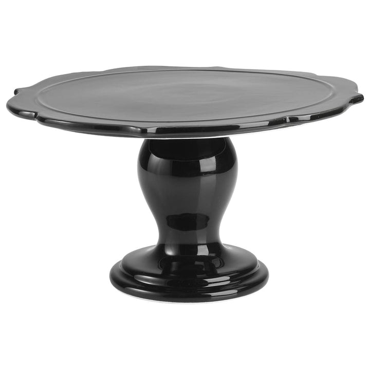 RBV Birkmann Tortenplatte Avantgarde, Keramik, Ø25,5 cm schwarz shiny, Höhe 14 cm Avantgarde Ø 25,5