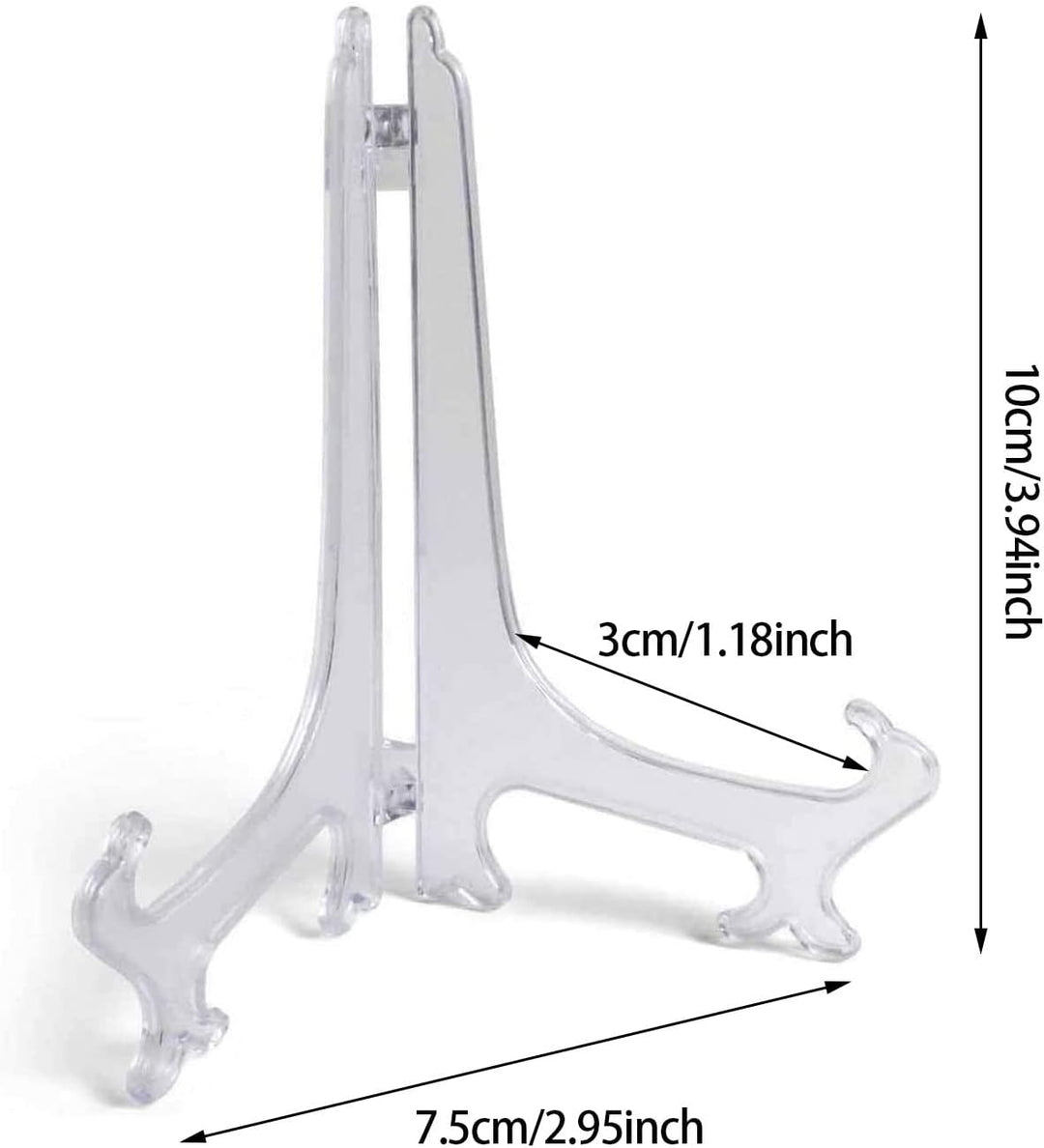30 Stücke Telleraufsteller Acryl Tellerständer Kunststoff Tellerhalter Telleraufsteller Klappbar Auf