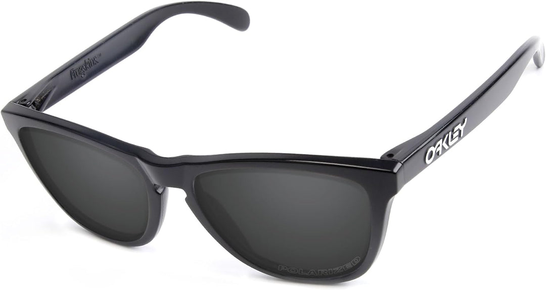 PapaViva Ersatzlinsen für for Oakley Frogskins OO9013 Black Grey - Polarized, Black Grey - Polarized