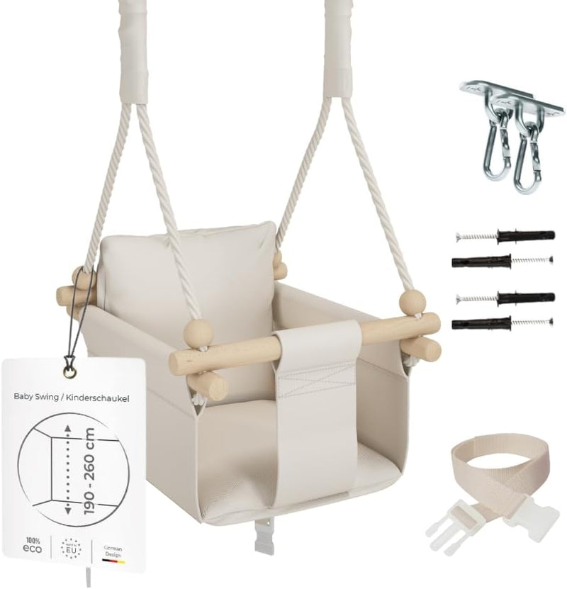 MAMOI® Babyschaukel, Baby schaukel Indoor, Kinderschaukel aus Holz, Holzschaukel für Kinder, Schauke