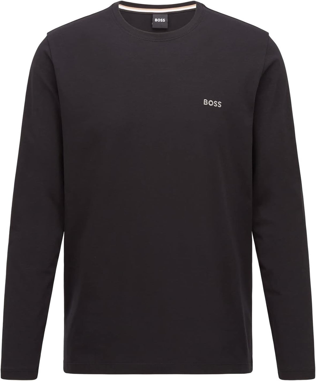 BOSS Herren Mix&Match LS-Shirt R Regular-Fit Longsleeve aus Stretch-Baumwolle mit Logo-Stickerei Sch