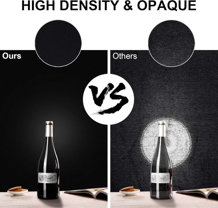 Fotohintergrund, 3x3m/9.8x9.8ft Schwarzer Stoff, Orthland Hintergrund Fotografie mit 4 Leimzwinge, F