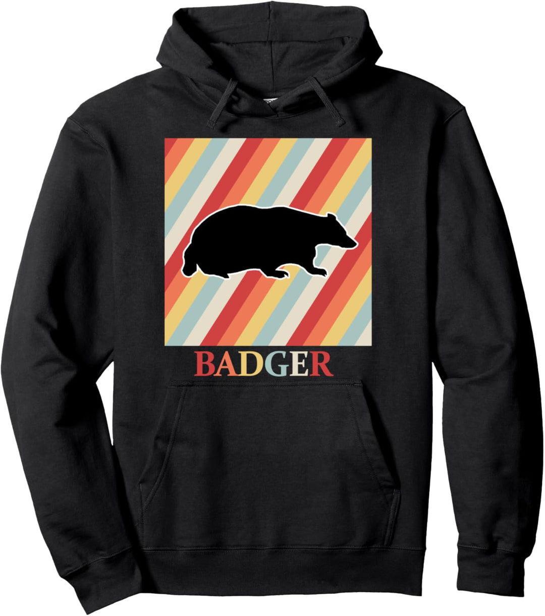 dachs Design Retro Vintage 70er 80er Jahre Style Pullover Hoodie