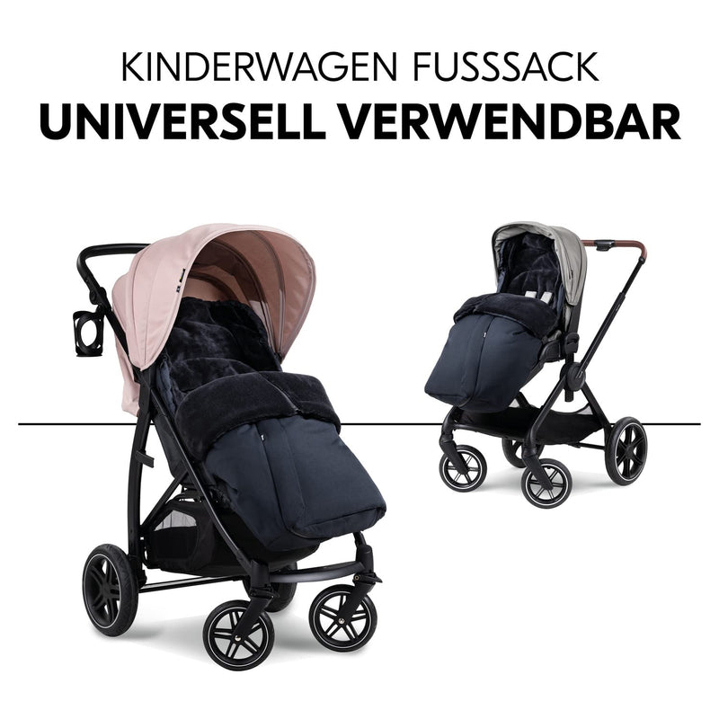 Hauck Universal Fusssack für Buggys und Fahrradanhänger, Warmes Fleece, Einfache Installation mit 5-