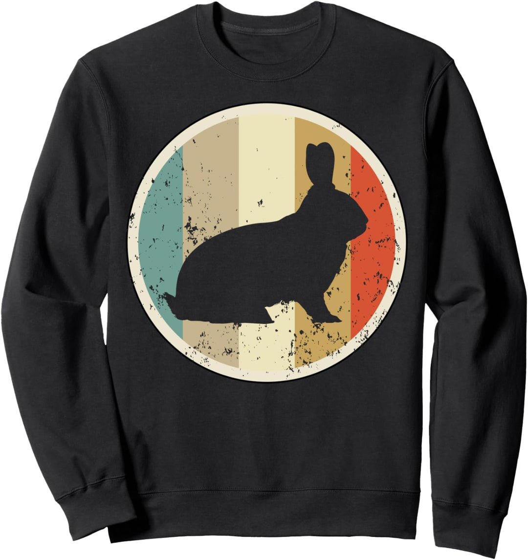 Hase Kaninchen Karnickel Züchter Retro Vintage Grunge Fun Sweatshirt