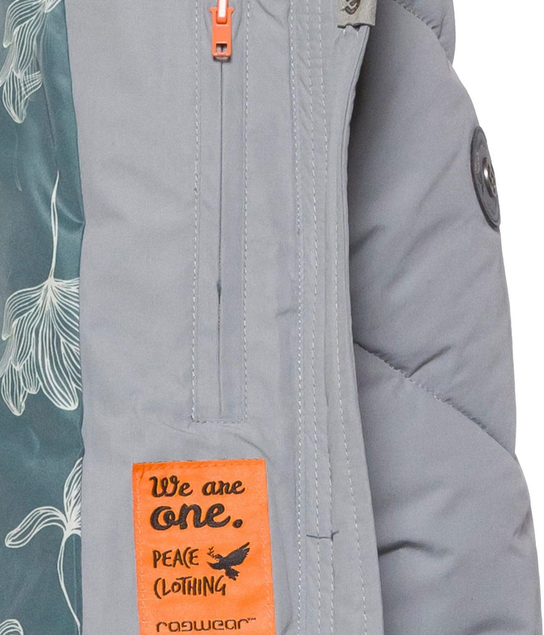 Ragwear Damen Steppmantel Rebelka M 3003 light grey, M 3003 light grey