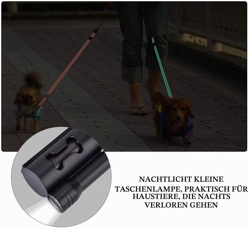 Gobesty Doppelte Einziehbare Hundeleine, 3M Flexible Einziehbare Hundeleine Doppelleine fur Zwei Hun