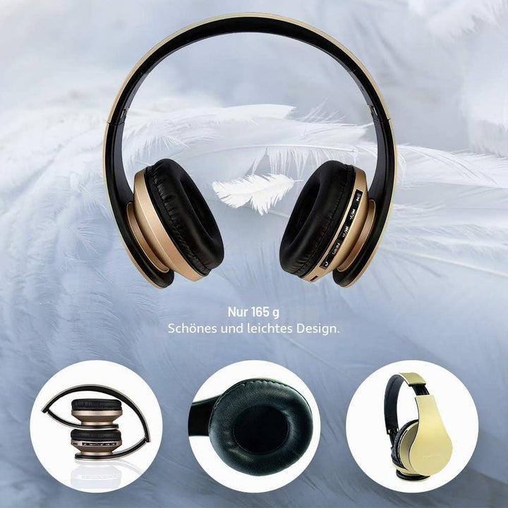 PowerLocus P1 Bluetooth Kopfhörer Kabellos, Wireless 5.0 Bluetooth Kopfhörer Over-Ear, Over Ear Kopf