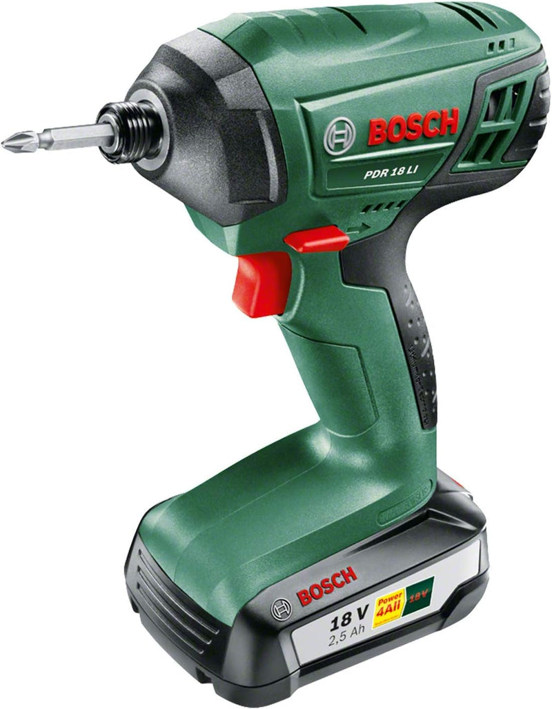 Bosch Akku Drehschlagschrauber PDR 18 LI (1 Akku, 18 Volt System, im Koffer) Set | 1 Akku, Set | 1 A