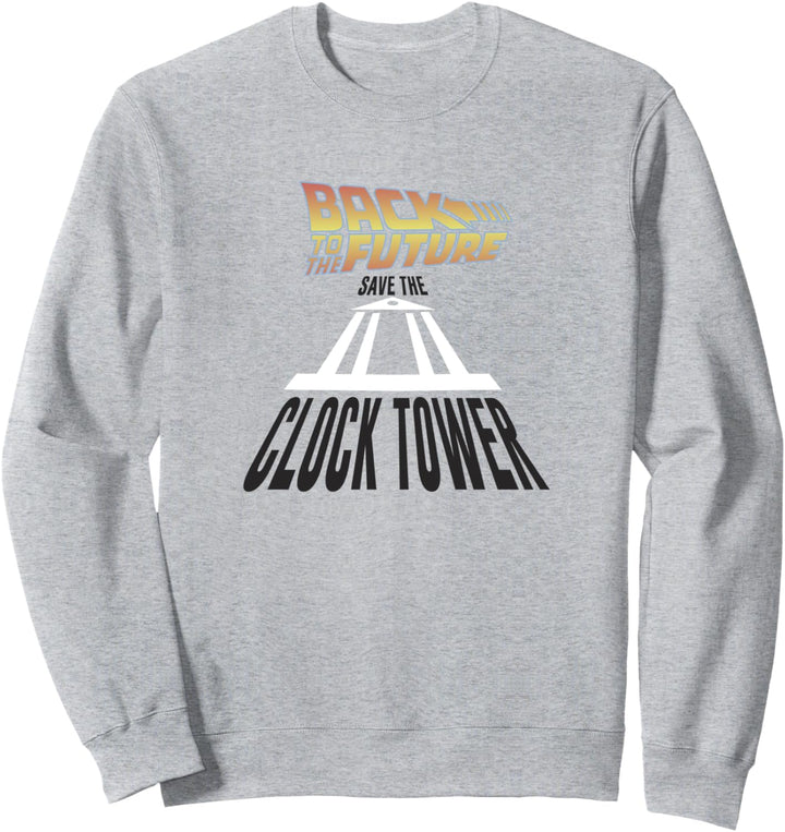 Back To The Future Save The Clock Tower Stretched Logo Sweatshirt