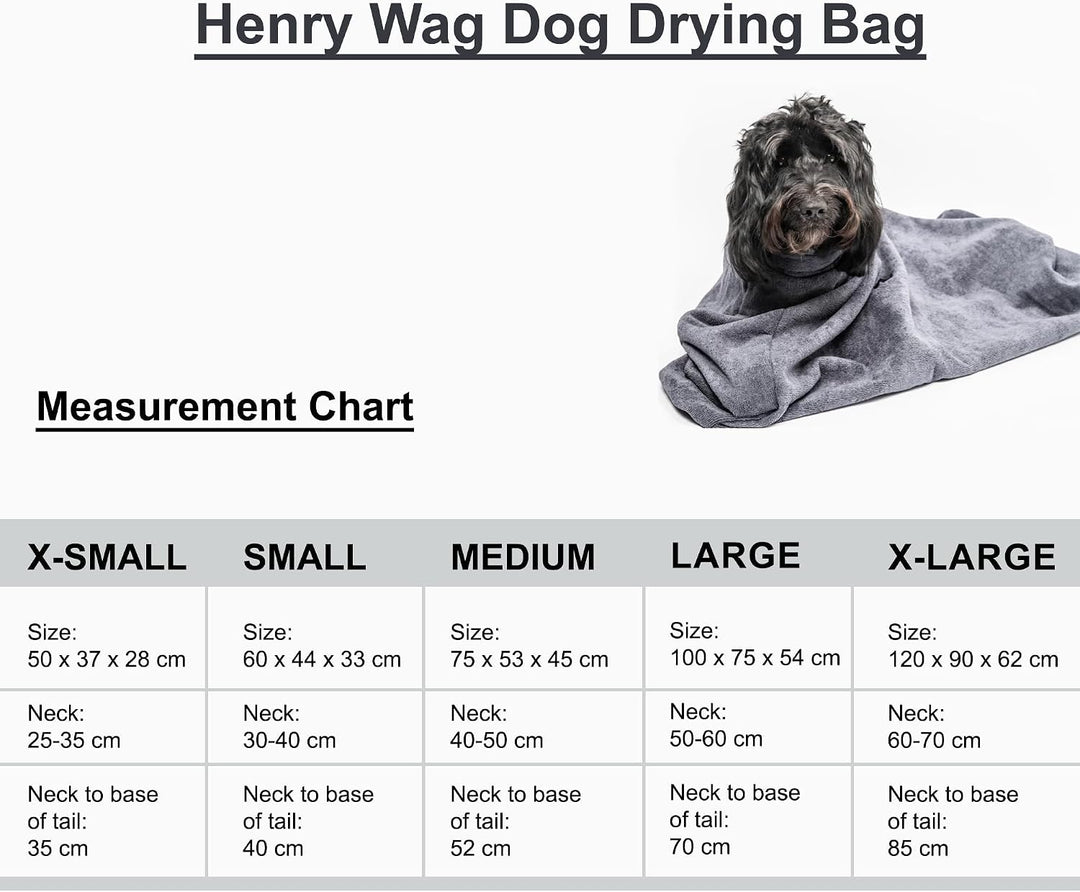 Henry Wag Hundetrockenbeutel - Weiche &amp; Hochsaugfähige Mikrofaser, schlammiges Haustierzubehör, schn